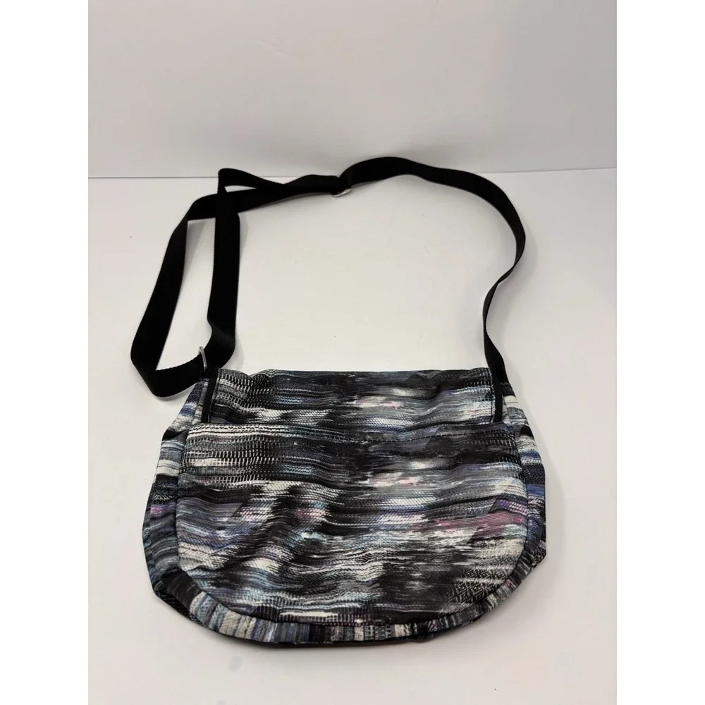 IVIVVA Endless Play Black Blue Purple Print Front Flap Crossbody Bag Purse Girls
